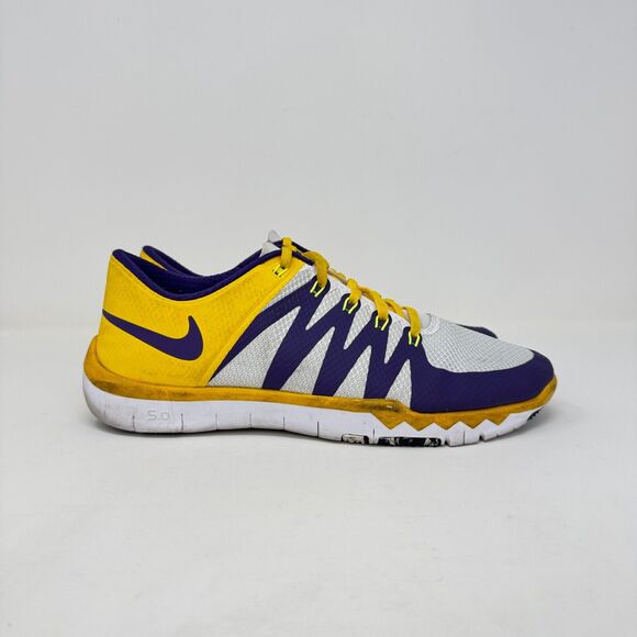 Nike Free Trainer 5.0 v6 Louisiana Tigers Athletic Running Shoes Men's Size 10.5 - Picture 1 of 9